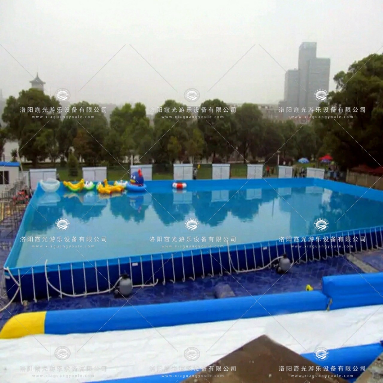 清城大型支架游泳池